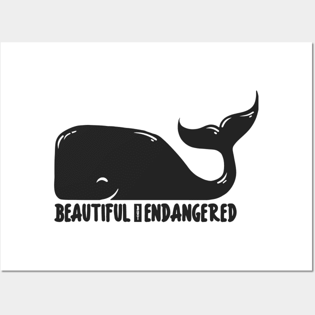 'Beautiful but Endangered' Animal Conservation Shirt Wall Art by ourwackyhome